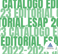 Cubierta Catálogo editorial de la ESAP 2023